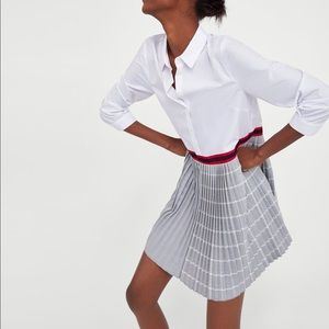 Zara contrast poplin dress